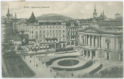 Železnice Brno Divadelní náměstí lokomotiva tramvaje
