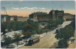 Železnice nádraží tramvajky Brno