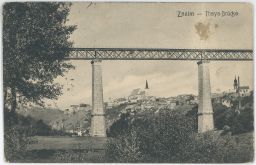 Znojmo panorama most Dyje S.D.M. c.k.