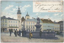 Jihlava náměstí Café Simader místní typy