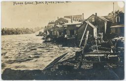 Flood Scene Black River Falls USA 1914
