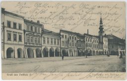 Svitavy Zwittau náměstí radnice 1911