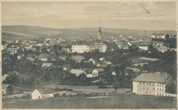 Bílovec Wagstadt vom Grillenberg gesehen Nový Jičín c.k.