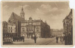 Opava náměstí nakl. Revész 1926 utržený roh