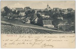 Vysoké nad Jizerou panorama Semily 1903 bw