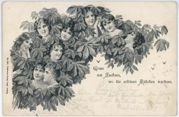 Gruss aus Sachsen wo die schönen Mädchen wachsen 1899