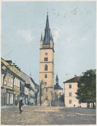 Čáslav Kutná Hora náměstí západní strana 1905
