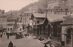 Karlovy Vary, Tržní kolonáda, Karlsbad, Marktbrunnen, 1893, kabinetka