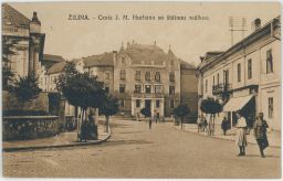 Žilina Cesta J.M. Hurbana štátna reálka foto Unger nakl. Biel 1920