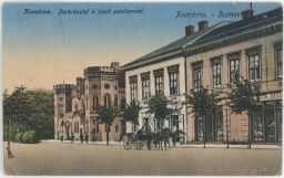 Komárno Komárom park s důstojnickým klubem Parkrészlet a tiszti pavillonnal