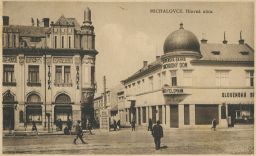 Michalovce Hlavná ulica banka obchodný dom David Feldmann