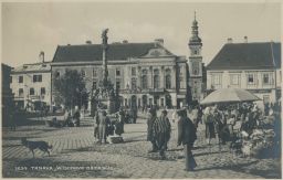Trnava Wilsonovo námestie trhy obchody pejsek 30.léta