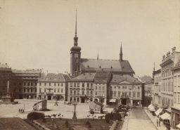 Brno, Velké náměstí, kolem 1890, kabinetka