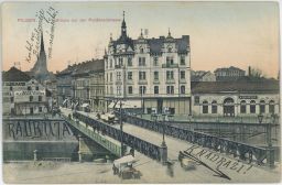 Plzeň most Poděbradská Špačkova pivnice W. Christof 1907