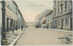Plzeň Frohlich Josef Beran holič tramvaj nakl. Beran 1913