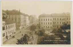 Plzeň Husova Husovo náměstí Grafie