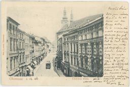 Olomouc Eliščina třída tramvaj apotheke Au-Mikado 1900