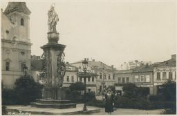 Žilina námestie parný kúpel Petrovský Baťa restaurace Central 1928