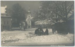 Rožňava Rozsnyó trh náměstí zima 1927