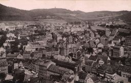 Karlovy Vary, celkový pohled od vyhlídky Jelení skok, 1893, kabinetka