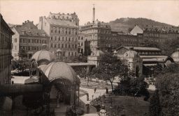 Karlovy Vary,lázeňský park, 1893, kabinetka