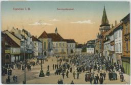 Chomutov Komotau náměstí nedělní korzo 1912
