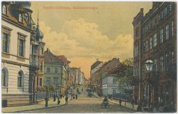 Teplice Teplitz Nádražní ulice Jaro 1923