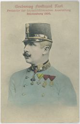 Následník Ferdinand Karl protektor Liberec Reichenberg 1906