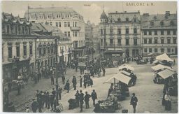 Jablonec Gablonz náměstí trhy tramvaj Hotel Erlebach 1910