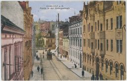 Jablonec Gablonz Gebirgova ulice tramvaj 1925