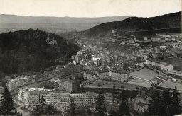 Karlovy Vary, celkový pohled, 1893, kabinetka