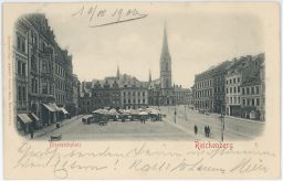 Liberec Reichenberg Bismarckplatz trhy 1900