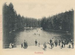 Liberec Reichenberg rybník Gondelteich lodičky