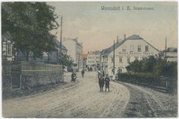 Varnsdorf Děčín Hlavní třída Hotel Blauer Stern 1918