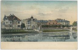 Duchcov Teplice vily dětičky u vody nakl. Jankovský 1910