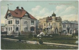 Duchcov Dux vily památník Walther von der Vogelweide 1912