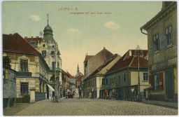 Česká Lípa Leipa Langegasse Café Union most plakáty 1908