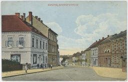 Chomutov Komotau Nádražní Gastwirtschaft zum Egerlanden 1916