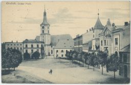 Králíky Grulich Grosser Platz náměstí povoz Ústí nad Orlicí