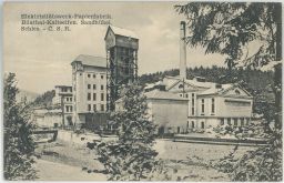 Písečná Sandhýbl Sandhübel Jeseník papírny 30. léta