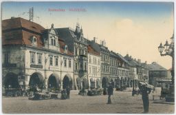 Chomutov Komotau trhy na hlavním náměstí 1915