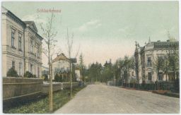 Šluknov Schluckenau ulice s vilami 1909