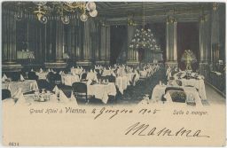 Wien Vídeň Grand Hotel restaurace 1905