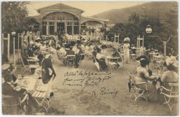 Budapest zahradní restaurace Holtzpach 1913