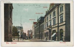 Ostrava Nová ulice sokolovna Národní dům Záložna 1907