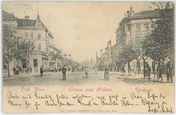 Brno Café Biber Nová ulice 1899
