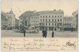 Brno Zelený Zelný trh záložna Hotel Neuhauser nakl. Beer 1900