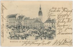 Brno trhy náměstí radnice nakl. Ascher Redlich 1899