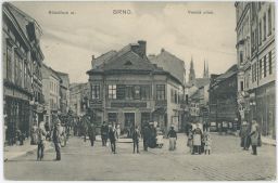 Brno Rudolfská a Veselá ulice 1908