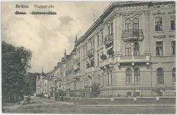 Brno Parkstrasse Drobného razítko k.u.k. Garnisonhospital 1914